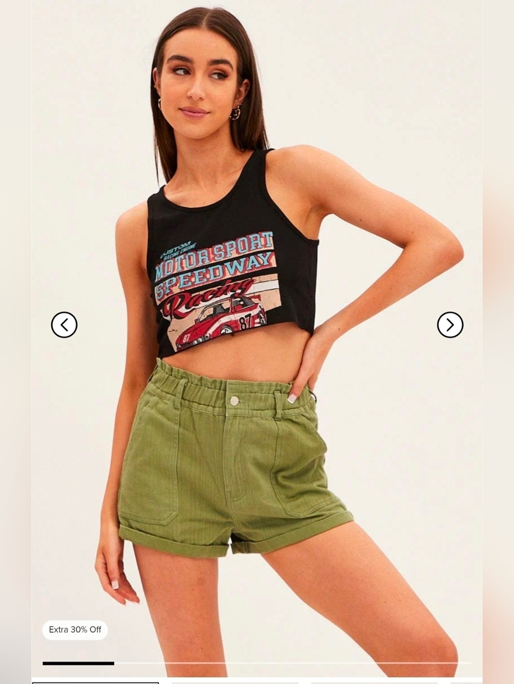 NWT AUS Ally Black Motorsport Speedway Racing Crop Tank XS
